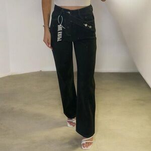 The Kript Women's Straight-Leg Jeans with Contrast Stitching